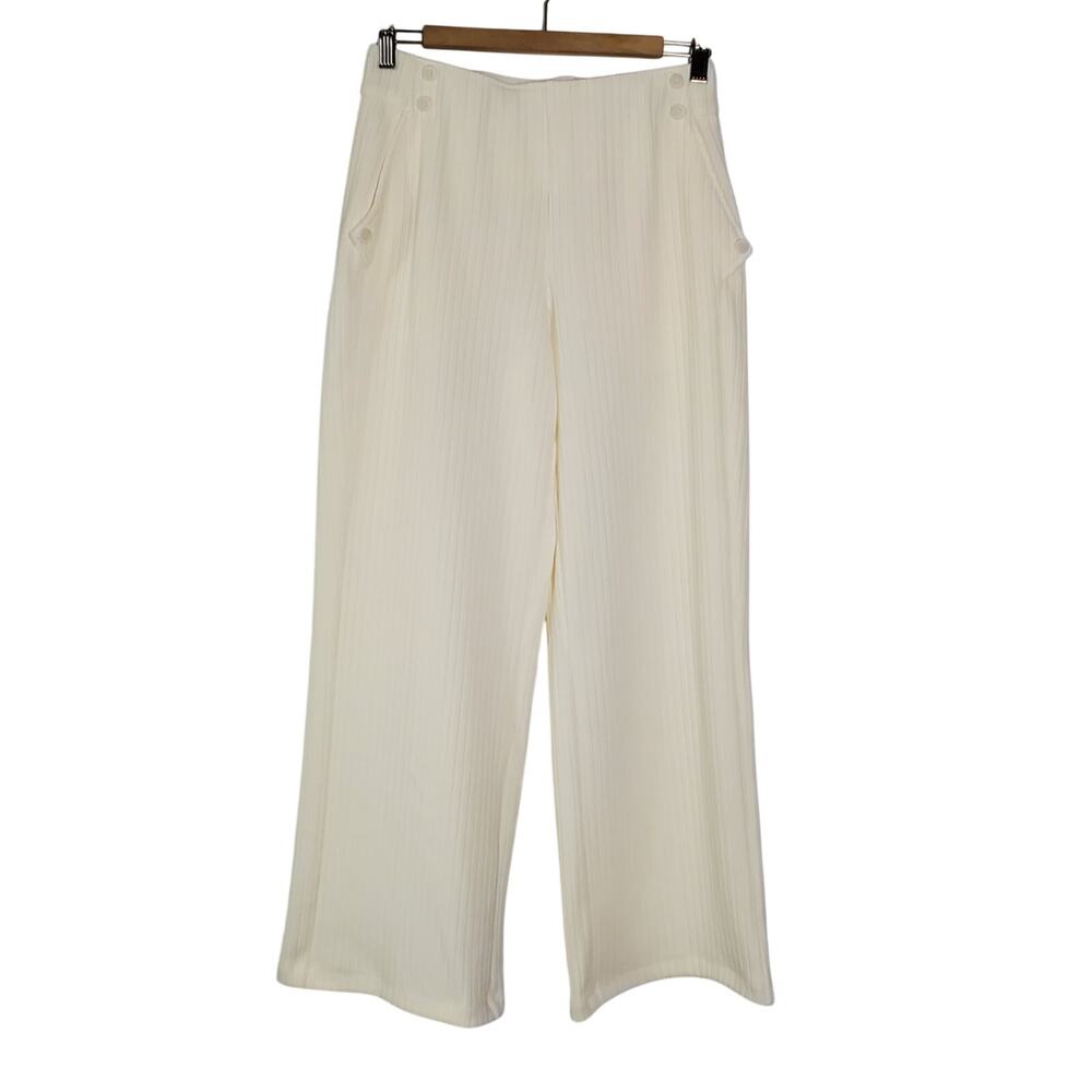 Wynne Layers Cropped Wide leg Sweater Knit ribbed casual Pants SIze Small